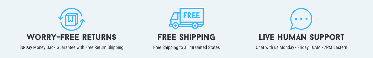 FurBot Worry-Free Returns: 30-day money back guarantee with free return shipping. Live human support for chat monday through friday. Free shipping to any 48 contiguous united states